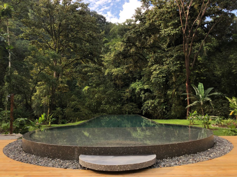 Infinity pool in the rainforest