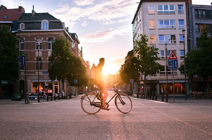 Bike in road