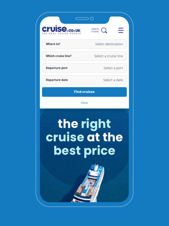 Mobile homepage
