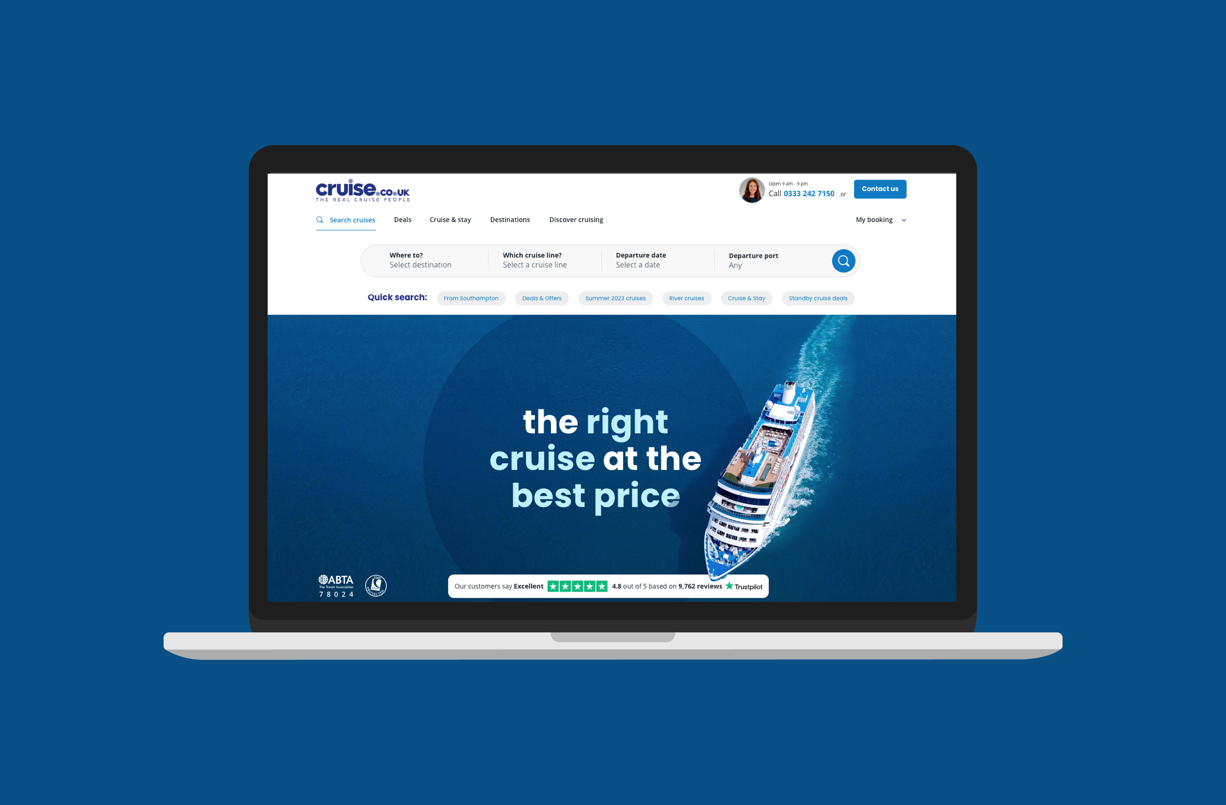 Cruise.co.uk website design and CRO 3sixty